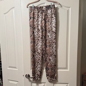 Snake Print Jogger Pants